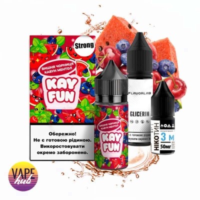 Набір для самозамісу Kayfun Strong 30 мл 50 мг - Сherry blueberry watermelon menthol - купити