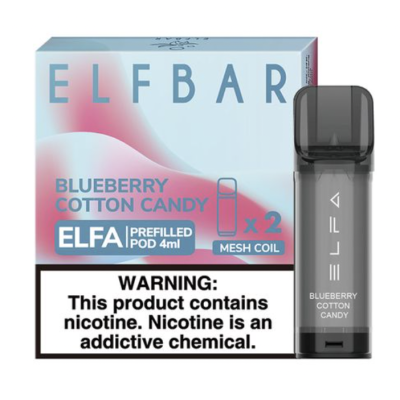 Картридж Elf Bar Elfa 50мг/4мл Blueberry Cotton Candy - купити