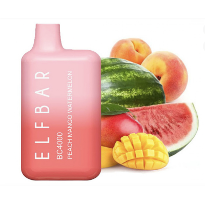 Одноразовая Pod Система Elf Bar Bc4000 Peach Mango Watermelon на 4000 затяжок - купити