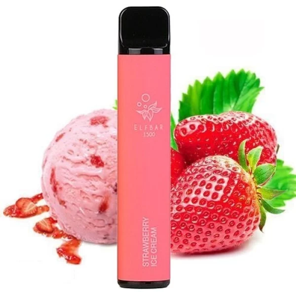 Одноразова POD система ELF BAR 1500 Strawberry Ice Cream на 1500 затяжок — купити