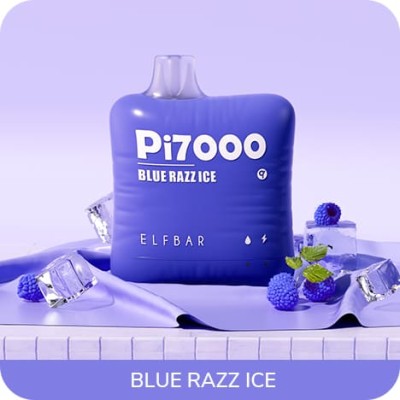 Одноразовая Pod Система Elf Bar Pi7000 Blue Razz Ice на 7000 затяжок - купити