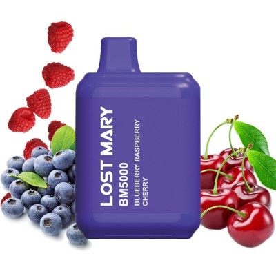 Одноразова POD система Lost Mary BM5000 Blueberry Raspberry Cherry на 5000 затяжок - купити