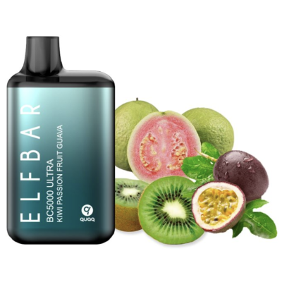 Одноразова POD система ELF BAR BC5000 ULTRA Kiwi Passion Fruit Guava на 5000 затяжок - купити