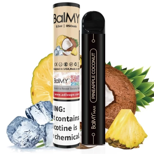 Одноразова POD система BalMY Max 1500 Pineapple Coconut на 1500 затяжок — купити