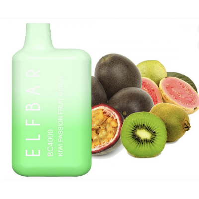 Одноразовая Pod Система Elf Bar Bc4000 Kiwi Passion Fruit Guava на 4000 затяжок - купити