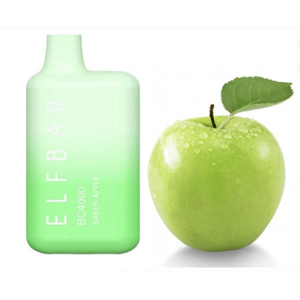 Одноразовая Pod Система Elf Bar Bc4000 Green Apple на 4000 затяжок — купить