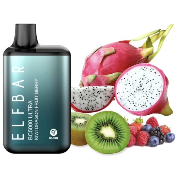 Одноразовая Pod Система Elf Bar Bc5000 Ultra Kiwi Dragon Fruit Berry на 5000 затяжок — купить