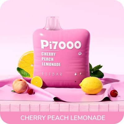 Одноразовая Pod Система Elf Bar Pi7000 Cherry Peach Lemonade на 7000 затяжок - купити