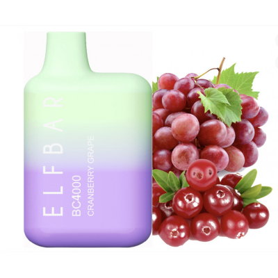 Одноразовая Pod Система Elf Bar Bc4000 Cranberry Grape на 4000 затяжок - купити