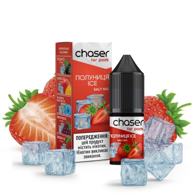 Жидкость Chaser For Pods Salt 10 Мл 20 Мг Клубника Ice - купити