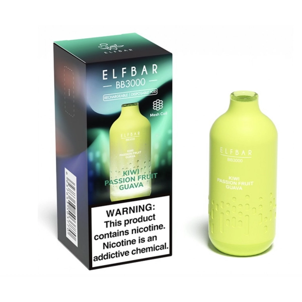 Одноразова POD система ELF BAR BB3000 Kiwi Passion Fruit Guava на 3000 затяжок — купити