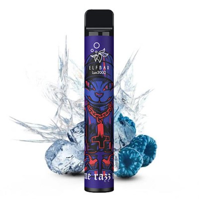 Одноразовая Pod Система Elf Bar Lux2000 Blue Razz Ice на 2000 затяжок - купити