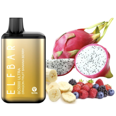 Одноразовая Pod Система Elf Bar Bc5000 Ultra Dragon Fruit Banana Berry на 5000 затяжок - купити