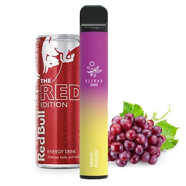 Одноразова POD система ELF BAR 2000 Grape Energy на 2000 затяжок — купити