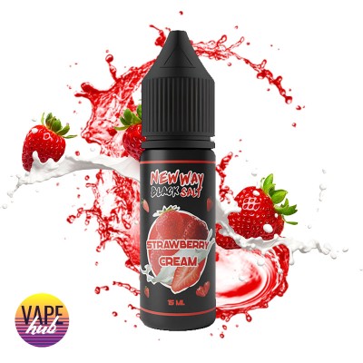 Рідина New Way Salt Black 15 мл 45 мг - Strawberry Cream - купити