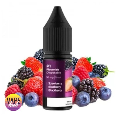 Жидкость Flavorlab P1 10 Мл 50 Мг Strawberry Blueberry Blackberry - купити