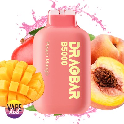 Одноразовая Pod Система Dragbar B5000 Peach Mango на 5000 затяжок - купити