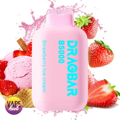 Одноразовая Pod Система Dragbar B5000 Strawberry Ice Cream на 5000 затяжок - купити