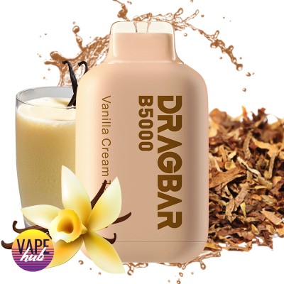 Одноразовая Pod Система Dragbar B5000 Vanilla Cream Tobacco на 5000 затяжок - купити