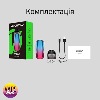 Pod Система Vaporesso Zero 2 (top Filling) 800 Мач Black Red - купити