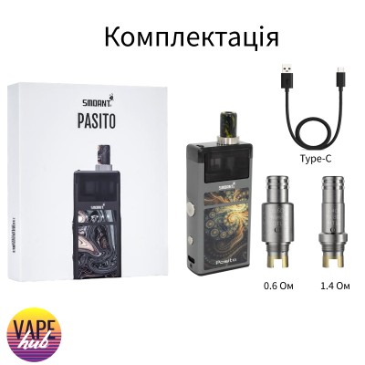 Smoant Pasito Rebuildable Pod Kit Gun Metal - купити