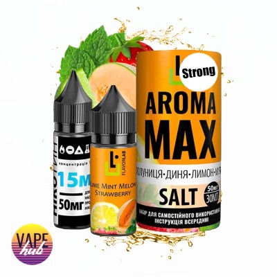 Набор Aroma MAX Salt Strong 30 мл 50 мг - Strawberry Melon Lemon Mint - купити