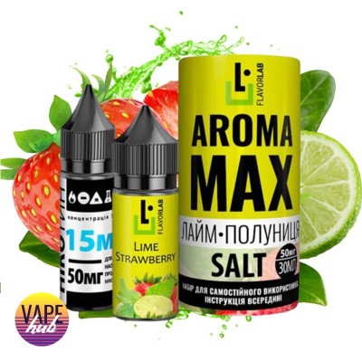 Набор Aroma Max Salt 30 Мл 50 Мг Lime Strawberry - купити