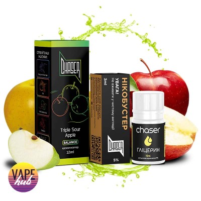 Набор Chaser Black 30 мл 65 мг - Triple Sour Apple - купити