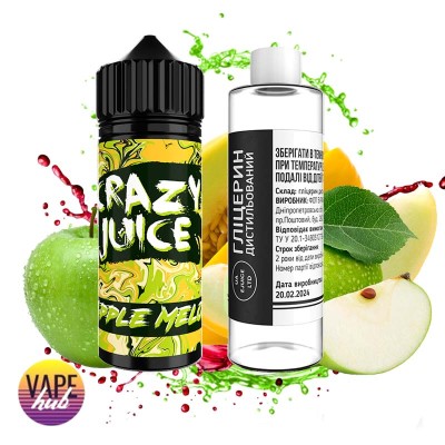 Набор Crazy Juice Organic 120 Мл 3 Мг Apple Melon - купити