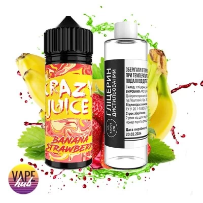 Набір Crazy Juice Organic 120 мл 3 мг - Banana Strawberry - купити