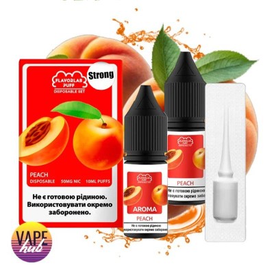 Набор Flavorlab Disposable Puff Strong 10 Мл 50 Мг Peach - купити