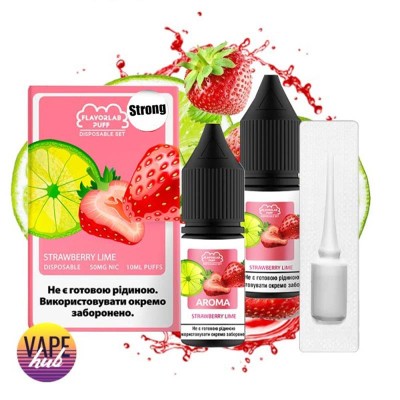 Набор Flavorlab Disposable Puff Strong 10 Мл 50 Мг Srtawberry Lime - купити