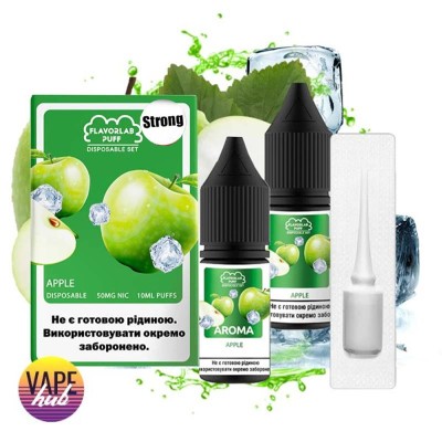 Набір Flavorlab Disposable Puff 10 мл 50 мг Strong - Apple - купити