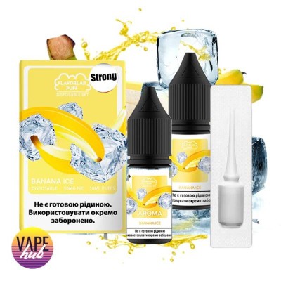 Набор Flavorlab Disposable Puff Strong 10 Мл 50 Мг Banana Ice - купити