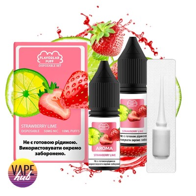 Набір Flavorlab Disposable Puff 10 мл 50 мг - Srtawberry Lime - купити