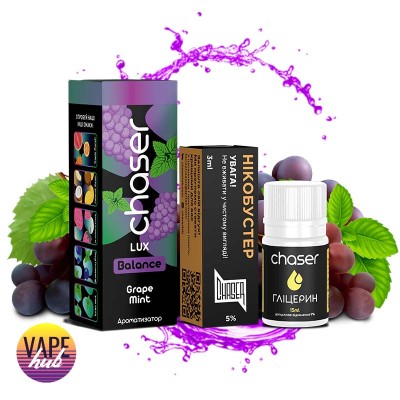 Набор Chaser Lux 30 мл 50 мг - Grape Mint - купити