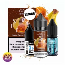 Набор Flavorlab Love it Strong 30 мл 50 мг - Hazelnut Caramel Banana Cream