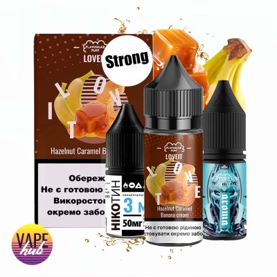 Набор Flavorlab Love it Strong 30 мл 50 мг - Hazelnut Caramel Banana Cream - купити