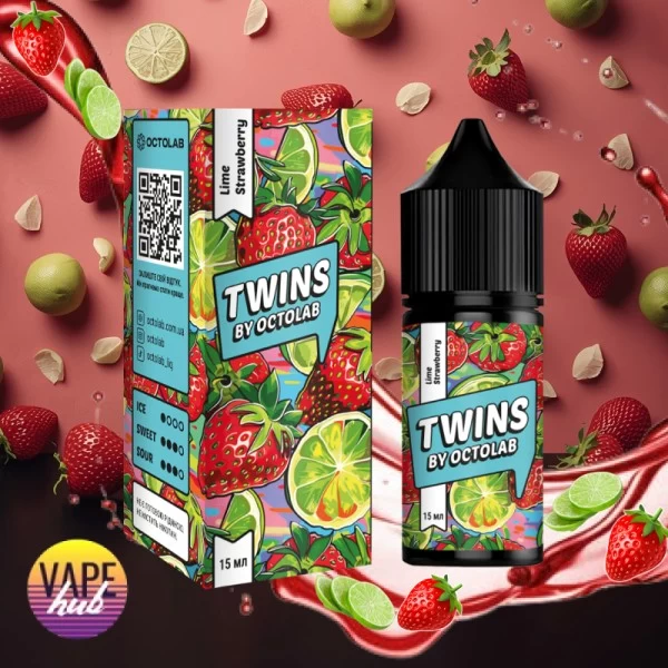 Набор Twins Salt 30 мл 50 мг - Lime Strawberry — купить