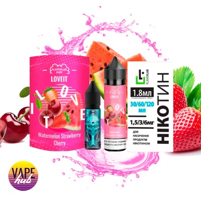 Набор Flavorlab Love It 60 Мл 6 Мг Watermelon Strawberry Cherry - купити