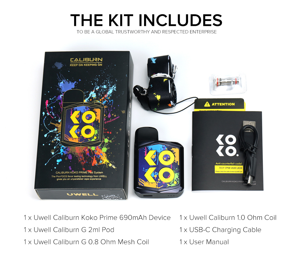 Uwell Caliburn Koko Prime Pod Kit - VAPEHUB